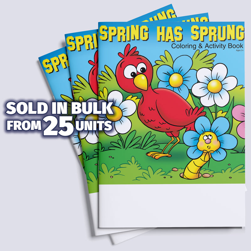 Spring Has Sprung - Kids Coloring & Activity Books - 8" x 10.5"