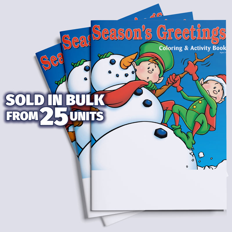 Season's Greetings - Kids Coloring & Activity Books - 8" x 10.5"