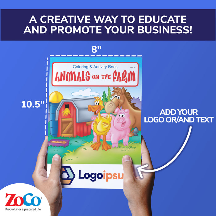 ZoCo - Animals on The Farm - Coloring & Activity Books