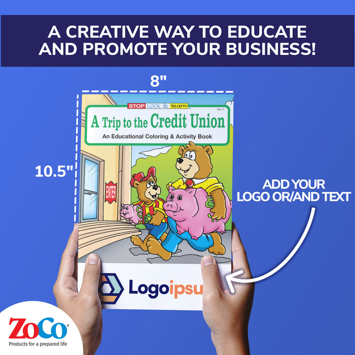 ZoCo - A Trip to The Credit Union Kid's Coloring & Activity Books