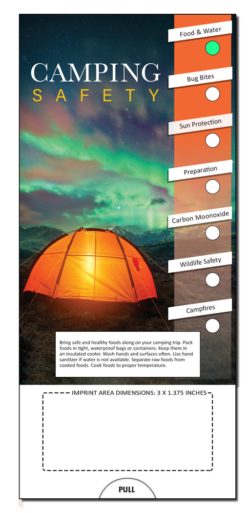 Camping Safety Slide Chart (Qty 250) - Free Customization