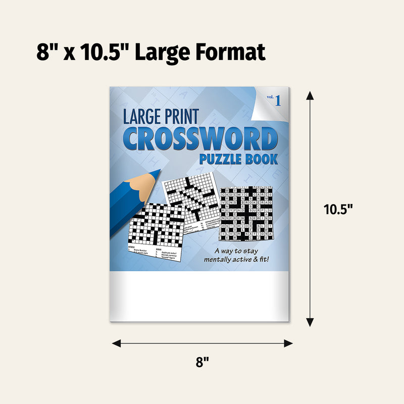 Large Print Crossword Puzzle Books in Bulk (Vol. 1) - 8" x 10.5"