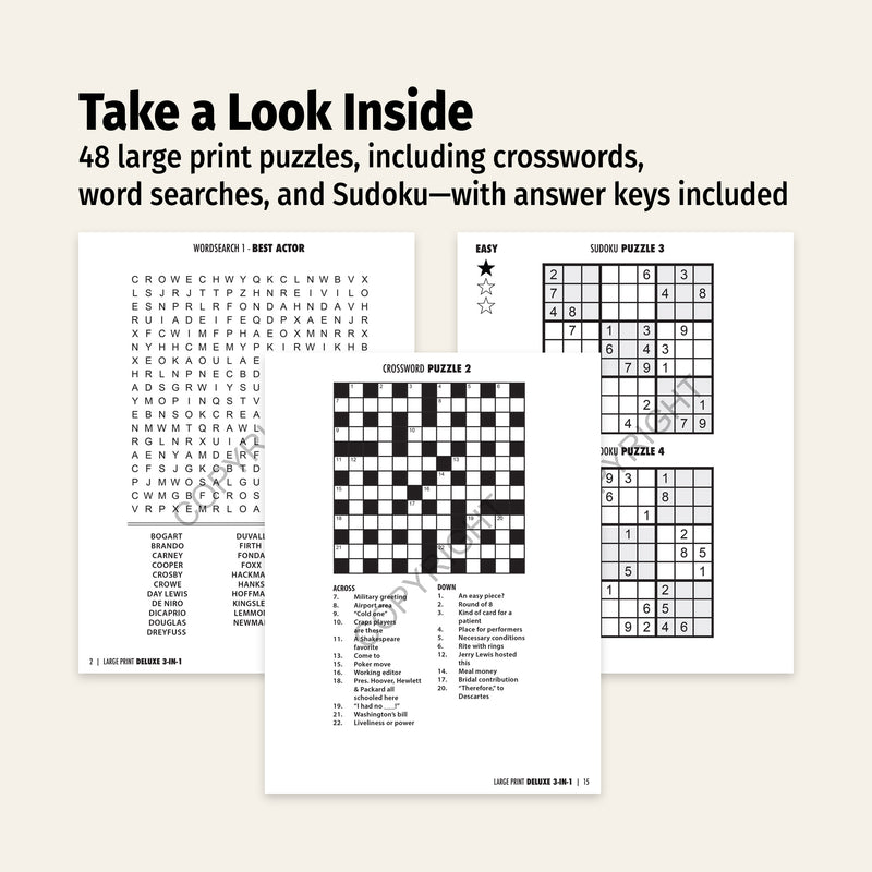 Large Print Puzzle Books