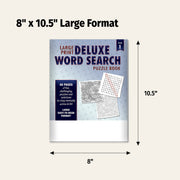 FULL-SIZE BOOKS - Each softcover book measures 8 x 10.5 inches, giving plenty of room for large print puzzles and answer keys.