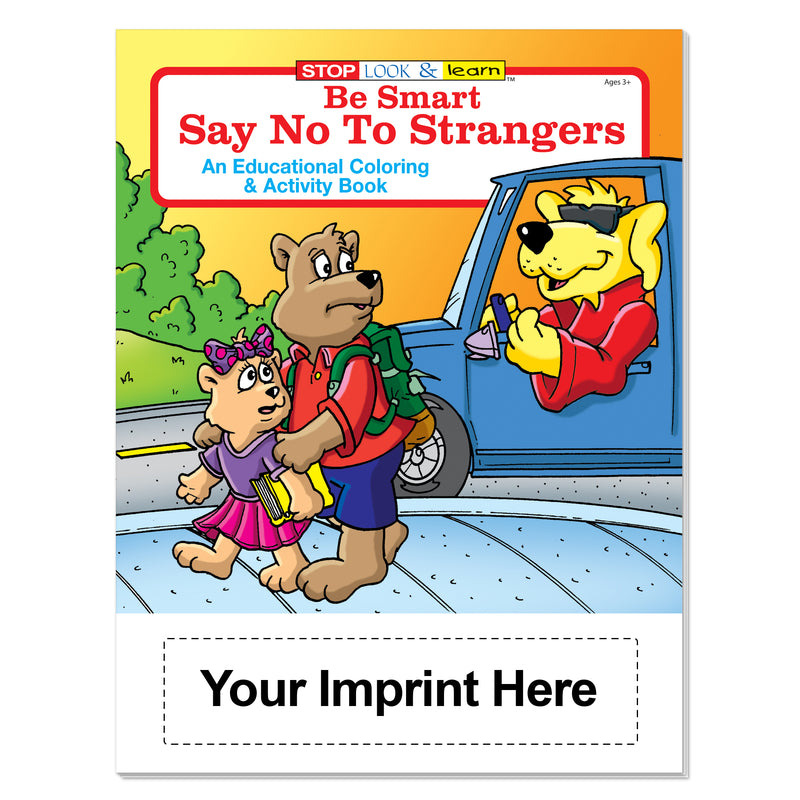 Stranger safety coloring books for schools police departments and community outreach