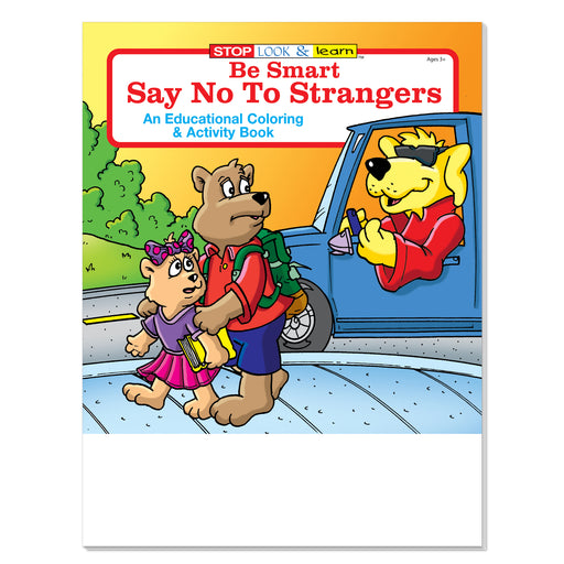 Be Smart Say No to Strangers coloring book for kids about stranger safety