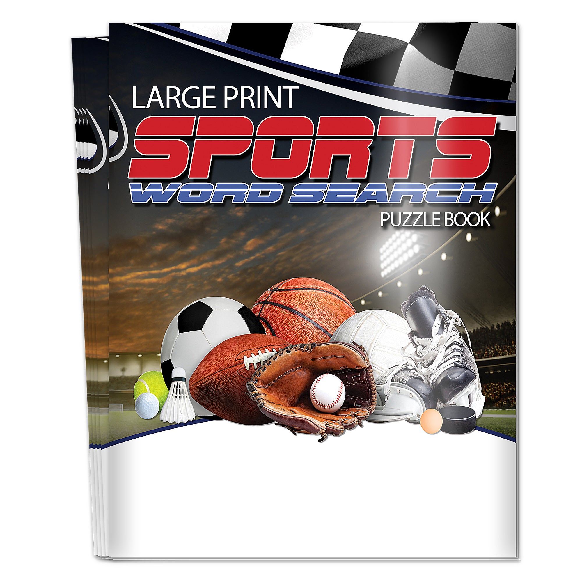 Sports Word Search Puzzle Books - Large Print Bulk 25 Pack - ZOCO
