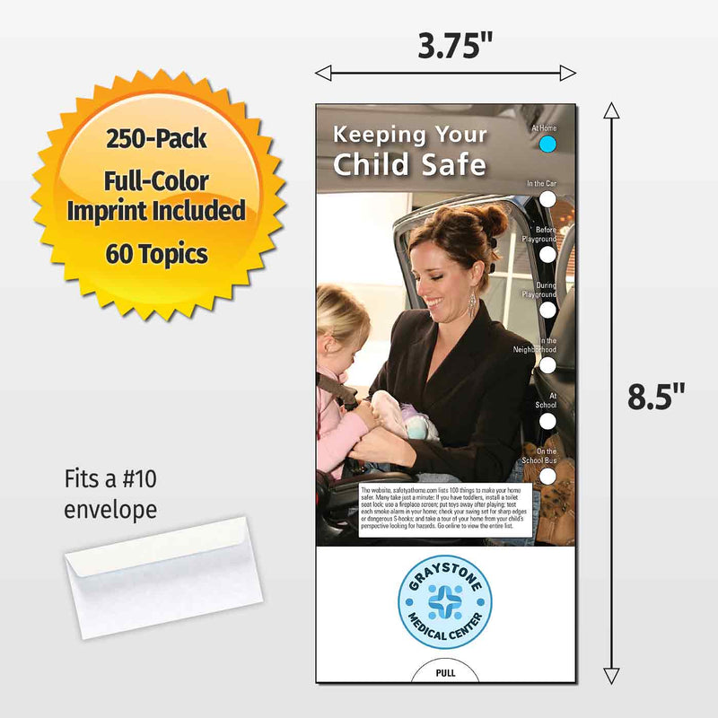 Keeping Your Child Safe Custom Slide Charts - 3.75 x 8.5 - Min Qty 250