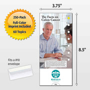 Colon Cancer Awareness Custom Slide Charts - 3.75 x 8.5 - Min Qty 250