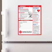 Adult CPR / Heart Attack / Stroke – Custom Laminated Cards – 8.5 x 11 – Minimum 100