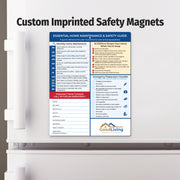 Custom home maintenance quick reference card for real estate, insurance, and home service companies
