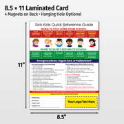 Sick Kids (When to Stay Home from School) - Custom Laminated Cards