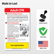 Adult CPR – Custom Safety Magnets® – 3 x 5 – Minimum 100