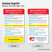 FAST Stroke Signs – Custom Safety Magnets® – 3 x 5 – Minimum 100