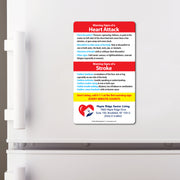Heart Attack & Stroke Warning Signs – Custom Safety Magnets® – 3 x 5 – Minimum 100