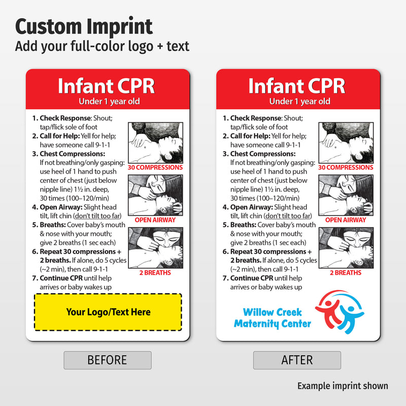 Infant CPR – Custom Safety Magnets® – 3 x 5 – Minimum 100