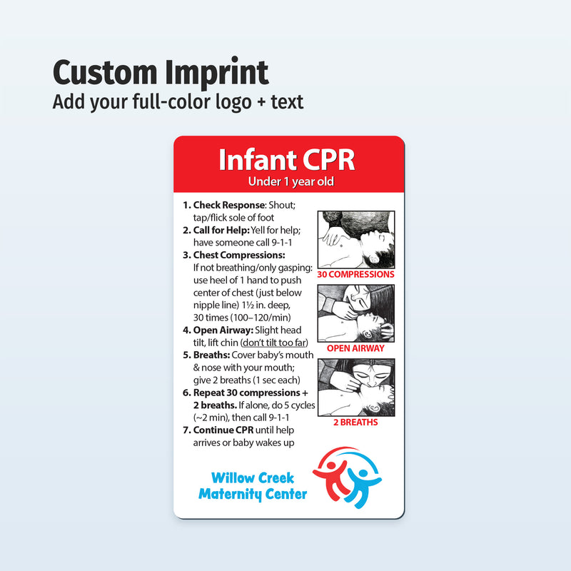 Infant CPR – Custom Safety Magnets® – 3 x 5 – Minimum 100