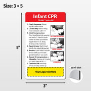 Infant CPR – Custom Safety Magnets® – 3 x 5 – Minimum 100