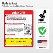 Adult CPR Steps — Custom Safety Magnets — 4 × 5 — Minimum 100