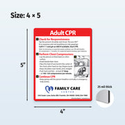 Adult CPR Steps — Custom Safety Magnets — 4 × 5 — Minimum 100