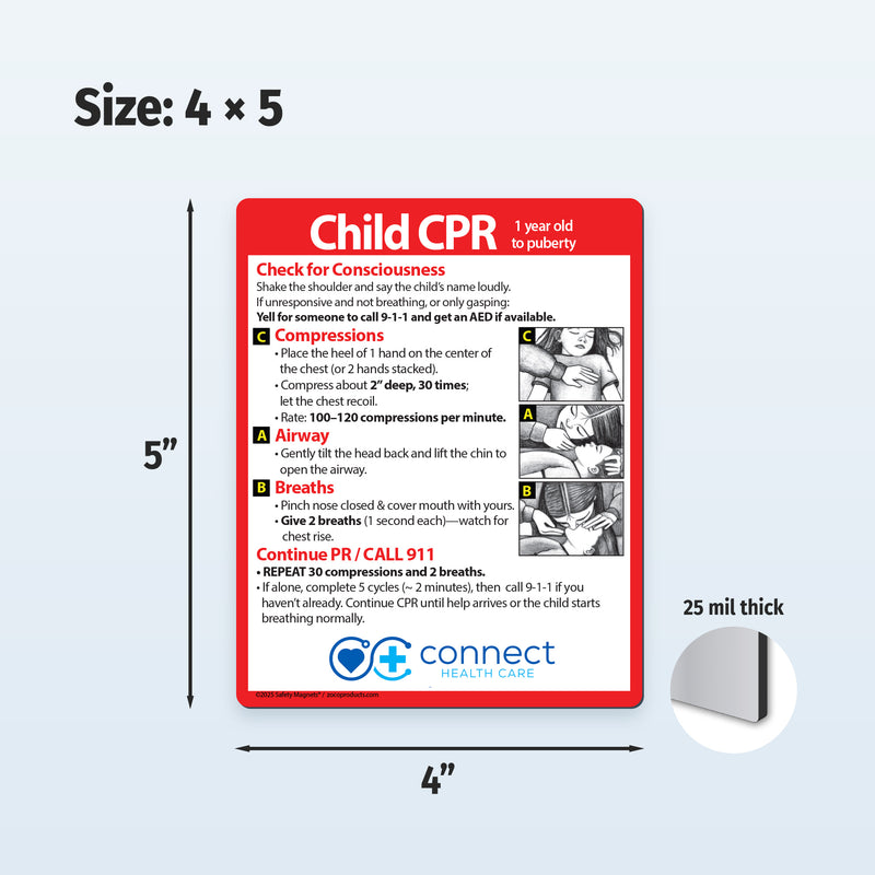 Child CPR custom safety magnet
