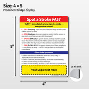 FAST Stroke Signs — Custom Safety Magnets — 4 × 5 — Minimum 100