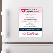 Heart Attack Signs in Women — Custom Safety Magnets — 4 × 5 — Minimum 100
