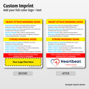 Heart Attack & Stroke Warning Signs — Custom Safety Magnets — 4 × 5 — Minimum 10