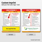 Heat Stroke Symptoms & First Aid — Custom Safety Magnets — 4 × 5 — Minimum 100