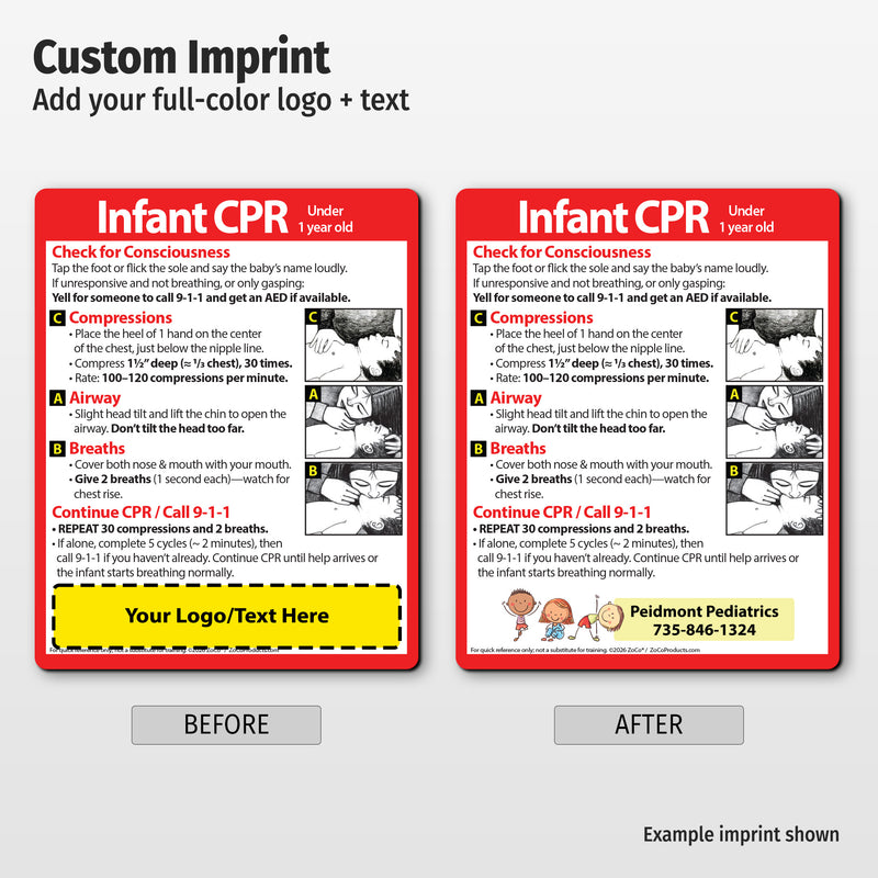 Infant CPR — Custom Safety Magnets — 4 × 5 — Minimum 100