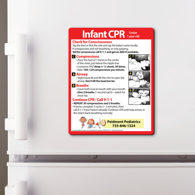 Infant CPR — Custom Safety Magnets — 4 × 5 — Minimum 100