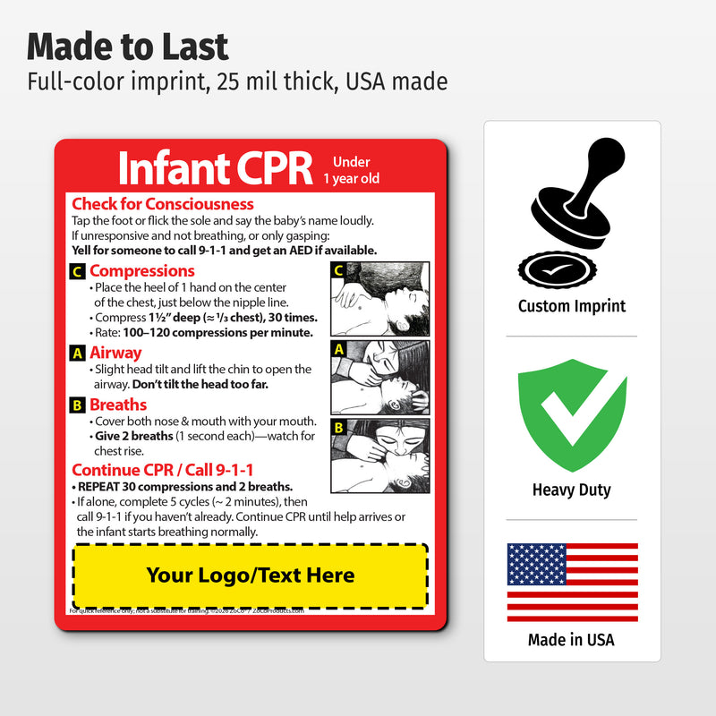 Infant CPR — Custom Safety Magnets — 4 × 5 — Minimum 100