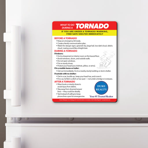 Tornado Safety Steps — Custom Safety Magnets — 4 × 5 — Minimum 100