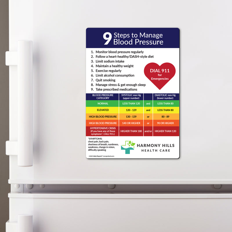 Managing Blood Pressure — Custom Magnets — 5 × 7 — Minimum 100