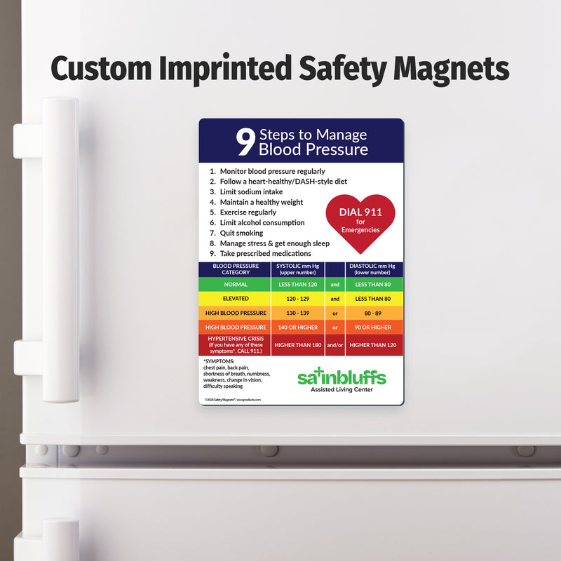 Managing Blood Pressure — Custom Magnets — 5 × 7 — Minimum 100