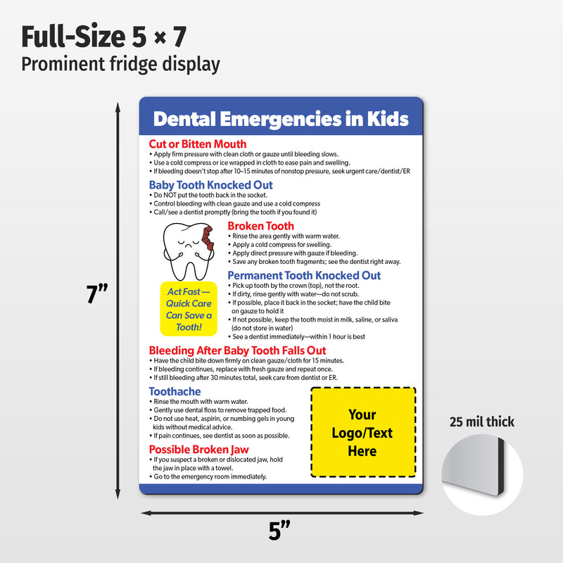 Kids Dental Emergencies — Custom Magnets