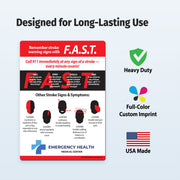FAST Stroke Warning Signs — Custom Magnets — 5 × 7 — Minimum 100