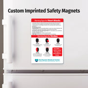 Warning Signs of Heart Attack and Stroke -  Custom Magnets — 5 × 7 — Minimum 100