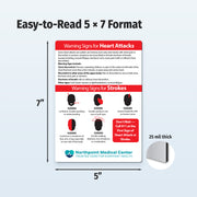 Warning Signs of Heart Attack and Stroke -  Custom Magnets — 5 × 7 — Minimum 100