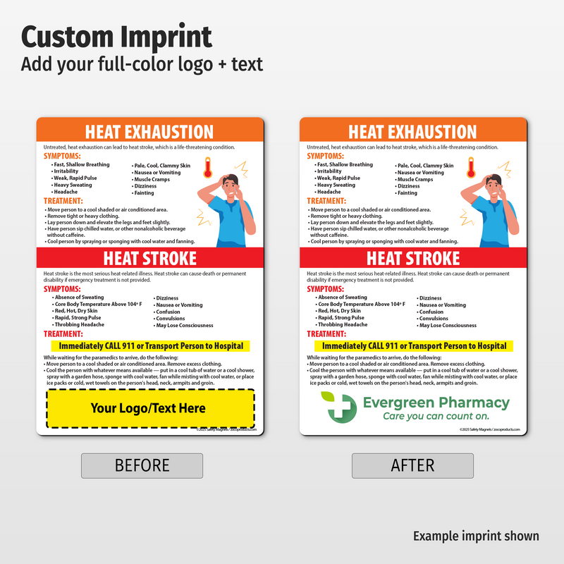 Heat Stress Custom Safety Magnets 