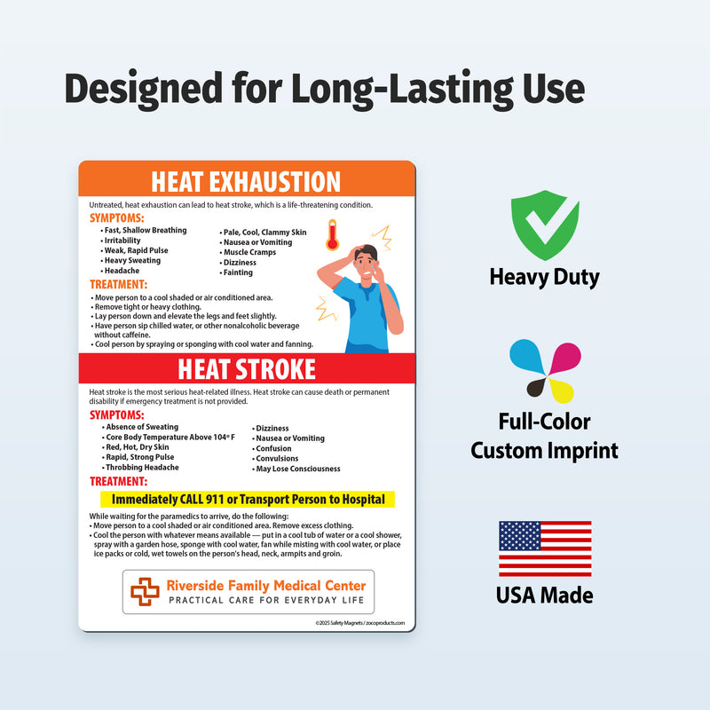 Heat Stress — Custom Magnets — 5 × 7 — Minimum 100