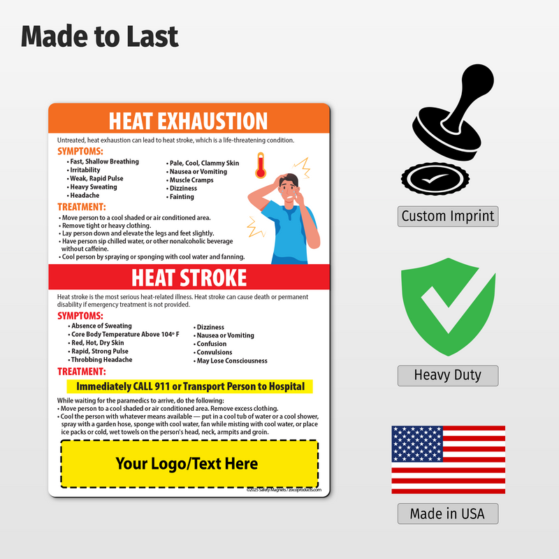 Heat Stress Custom Safety Magnets 