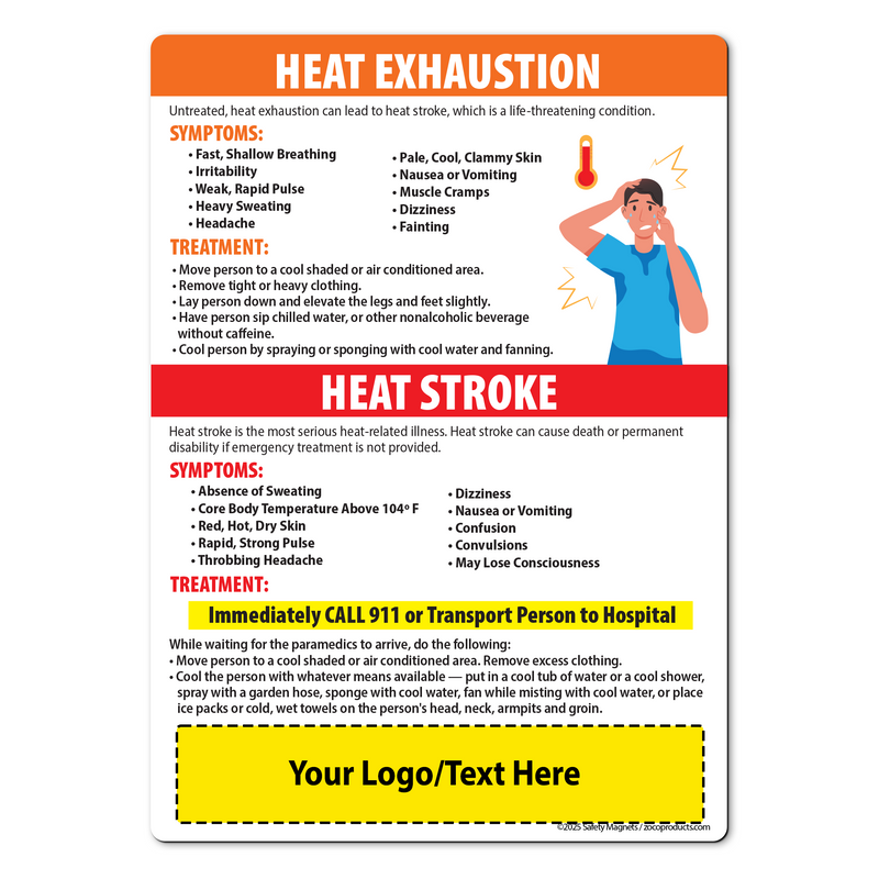 Heat Stress Custom Safety Magnets 