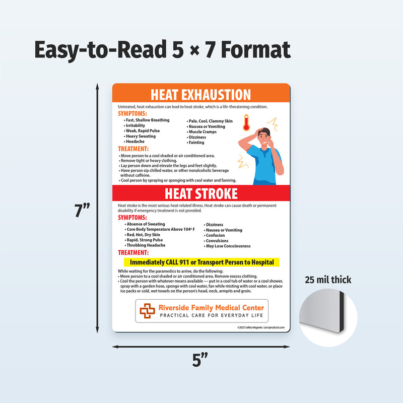 Heat Stress — Custom Magnets — 5 × 7 — Minimum 100