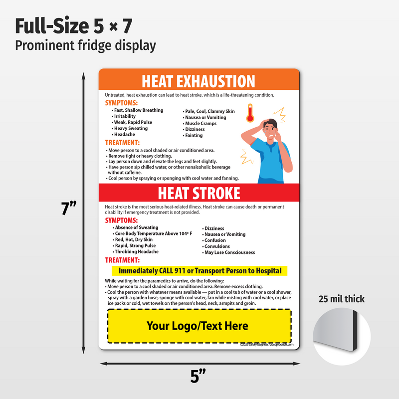 Heat Stress Custom Safety Magnets 