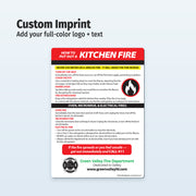 Kitchen Fire Safety — Custom Magnets — 5 × 7 — Minimum 100