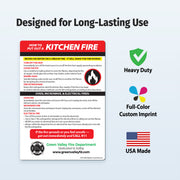Kitchen Fire Safety — Custom Magnets — 5 × 7 — Minimum 100