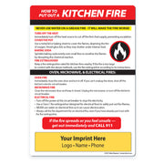Kitchen Fire Safety — Custom Magnets — 5 × 7 — Minimum 100