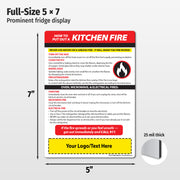 Kitchen Fire Safety — Custom Magnets