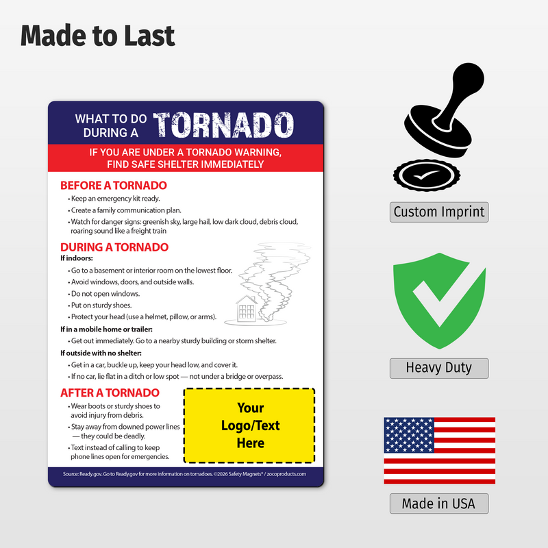 Tornado Safety — Custom Magnets